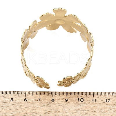 304 Stainless Steel Cuff Bangles for Women BJEW-B150-05G-1
