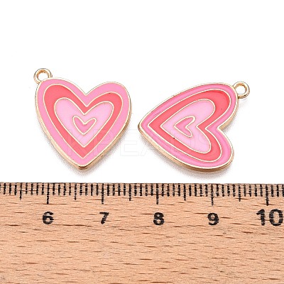 Rack Plating Alloy Enamel Pendants ENAM-N056-432A-1