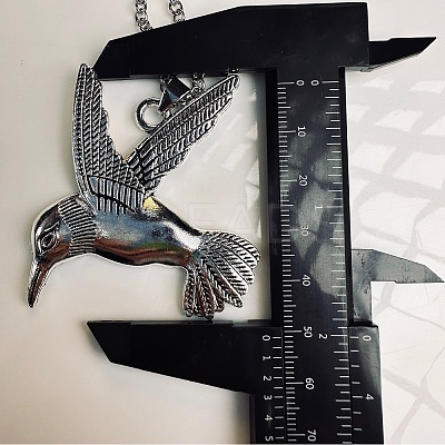 Vintage Alloy Flying Bird Pendant Necklaces for Men Women LS-SG2884-1