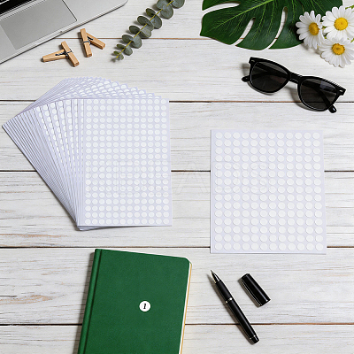 240Pcs Flat Round PVC Handwritten Blank Stickers DIY-WH50053-11A-1