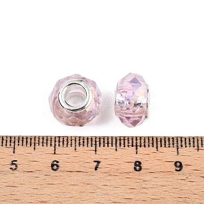 Transparent Glass European Beads GPDL-N004-D14mm-A02-1