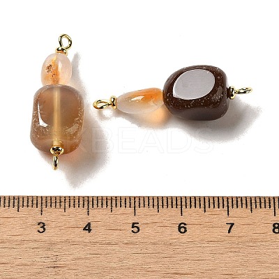 Natural Agate Connector Charms FIND-C046-15G-1