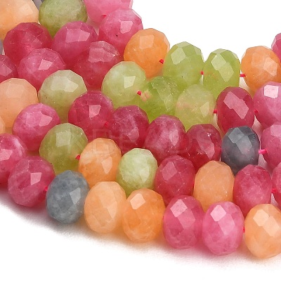 Faceted Dyed Natural White Jade Beads Strands GG-CBAE966-01B-K-1