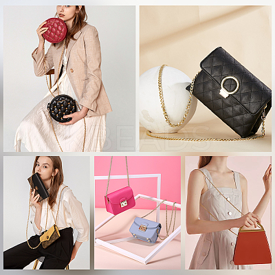 8Pcs 4 Colors Zinc Alloy Curb Chain Purse Chains FIND-GA0007-17-1