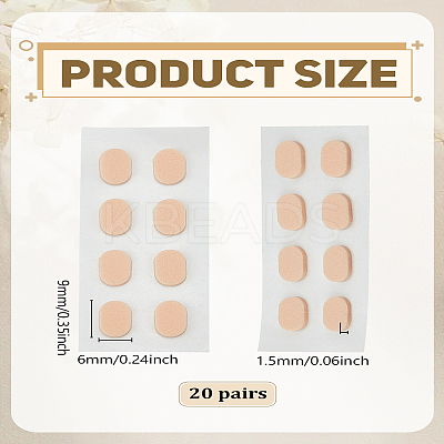 20 Pairs EVA Soft Sponge Nose Pad Sticker AJEW-LP0008-22-1