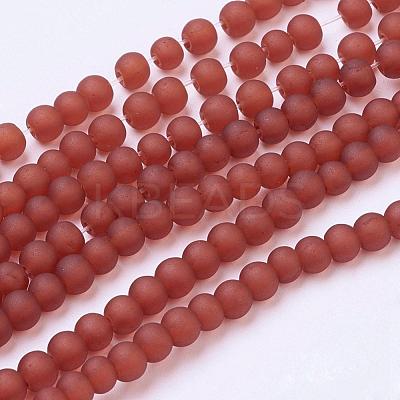Baking Paint Transparent Glass Bead Strands GLAA-S031-4mm-06-1