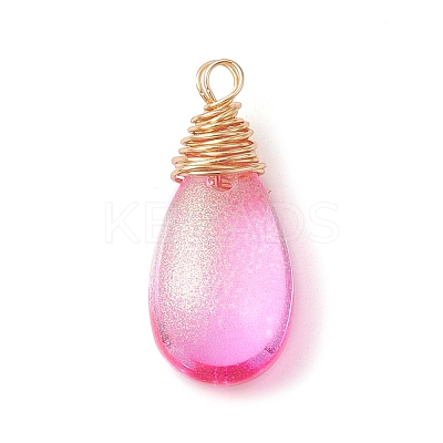 Transparent Glass Pendants PALLOY-JF02482-1