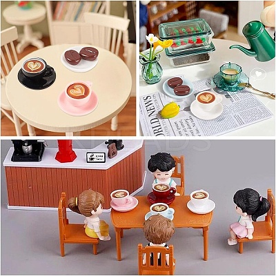 30Pcs 6 Colors Mini Coffee Cup Resin Display Decorations DJEW-YW0010-12-1