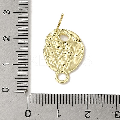 Brass Studs Earring Findings KK-K371-09G-1