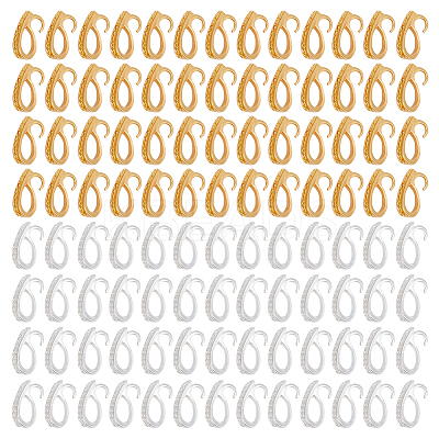 200Pcs 2 Colors Alloy Peg Bails FIND-GO0003-07-1