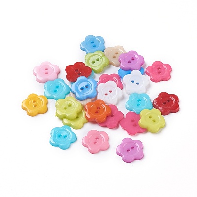 Acrylic Sewing Buttons for Costume Design X-BUTT-E074-B-M-1