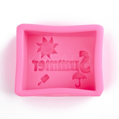Word Summer Silicone Molds X-DIY-R078-22-1
