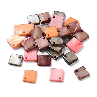 Natural Freshwater Shell Dyed Pendants SHEL-D082-17A-1