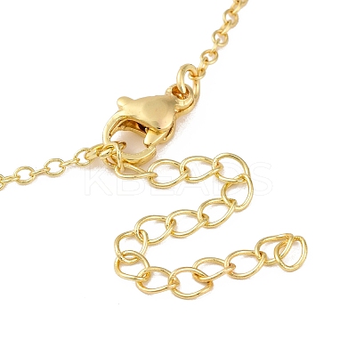 Bohemian Summer Beach Style 18K Gold Plated Shell Shape Initial Pendant Necklaces IL8059-11-1