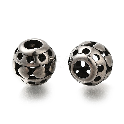 304 Stainless Steel European Beads STAS-D191-05G-AS-1