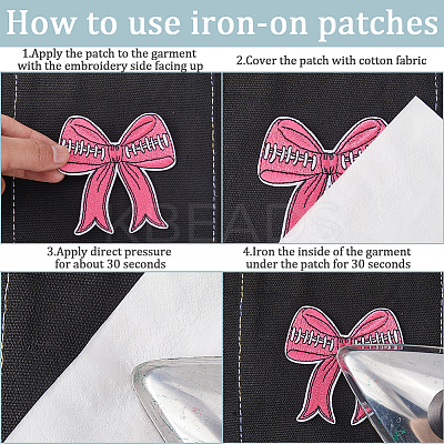 7Pcs 7 Styles Polyester Embroidery Iron on Clothing Patches PATC-GF0001-63-1