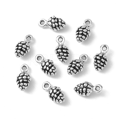Pine Cone Tibetan Style Alloy Pendants X-TIBEP-R344-25AS-LF-1