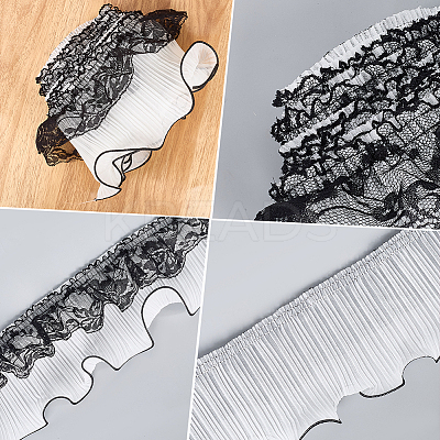 4 Yards Organza Pleated Lace Ribbon OCOR-CY0001-82-1