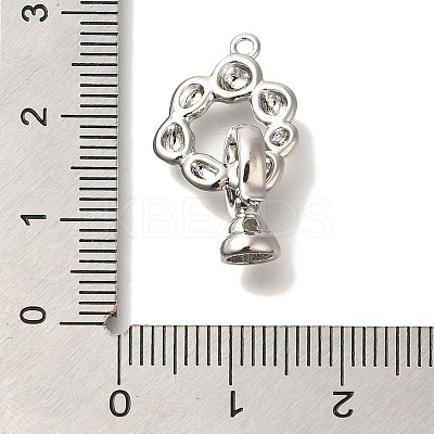 Brass Fold Over Clasps KK-K389-119P-1