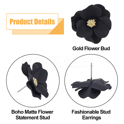 10 Pairs 10 Style Alloy 3D Flower Stud Earrings EJEW-FI0001-92-1