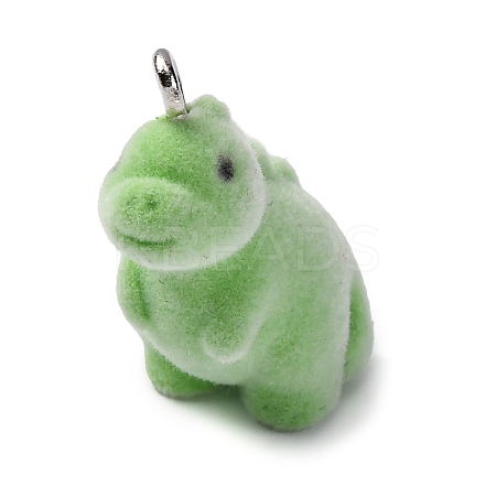 Flocky Resin Pendants FIND-S001-08G-1