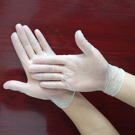 Disposable PVC Safety Gloves AJEW-E034-64M-1