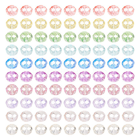 400Pcs 10 Colors Transparent Glass Beads Strands GLAA-TA0002-88-1