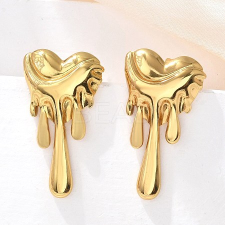 304 Stainless Steel Stud Earrings for Women EJEW-U047-01G-1