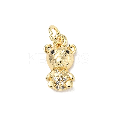Brass Micro Pave Cubic Zirconia Pendants ZIRC-I356-14G-02-1