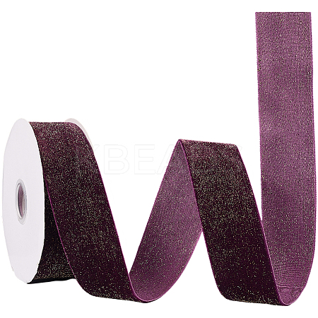 1 Roll Sparkle Single Face Velvet Ribbon OCOR-CY0002-21E-1