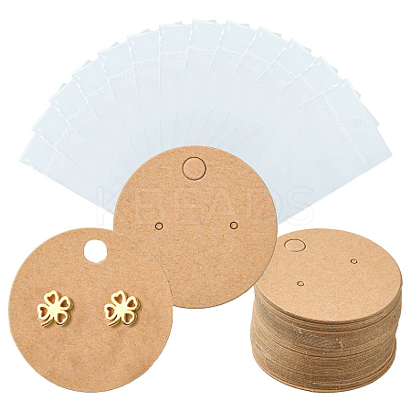 50Pcs Paper Jewelry Display Cards CDIS-CJ0001-07-1