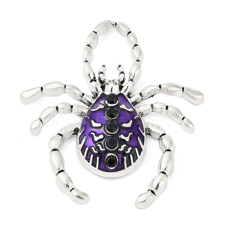 Alloy Rhinestone Enamel Pendants PALLOY-R151-67AS-02-1