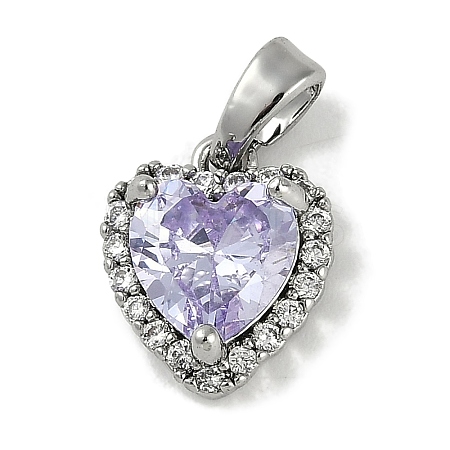 Brass Micro Pave Cubic Zirconia Charms KK-P283-24P-1