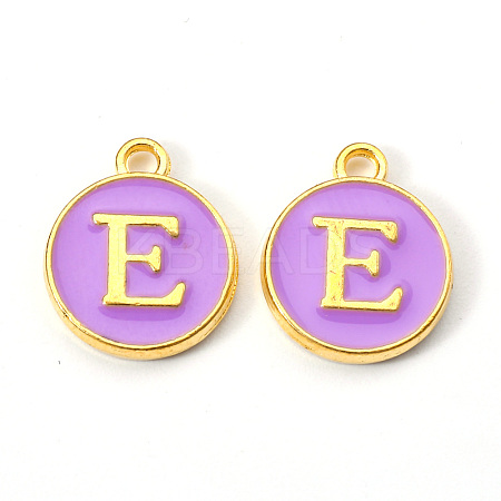 Golden Plated Alloy Enamel Charms ENAM-S118-10E-1