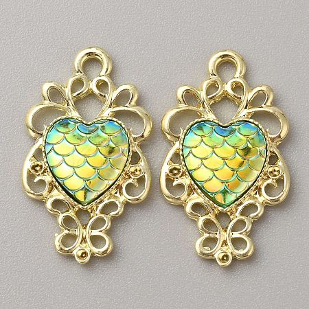 Alloy Pendant Rhinestone Settings PALLOY-WH0105-08E-1