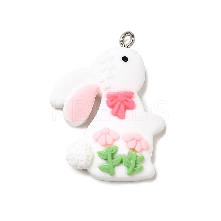 Opaque Resin Pendants RESI-V0003-02B-1