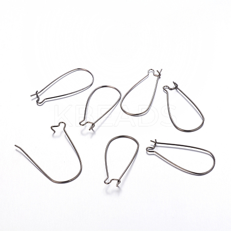 Brass Hoop Earrings Findings Kidney Ear Wires LS-X-EC221-B-1