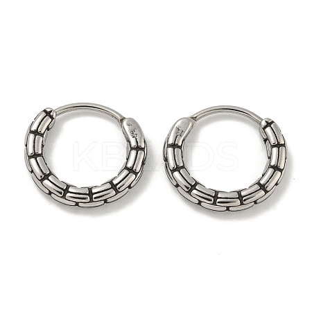 316 Surgical Stainless Steel Hoop Earrings EJEW-D096-19C-AS-1