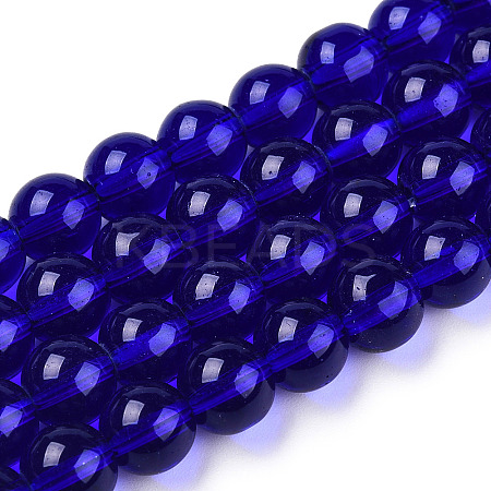 Transparent Glass Beads Strands GLAA-T032-T10mm-15-1