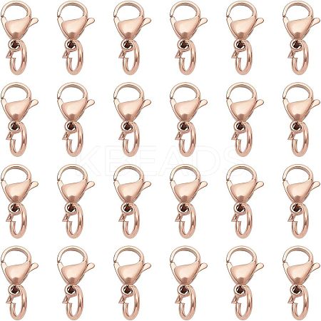 304 Stainless Steel Lobster Claw Clasps STAS-UN0010-90RG-1