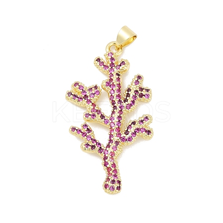 Brass Micro Pave Cubic Zirconia Pendants KK-H203-04G-1