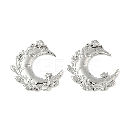 304 Stainless Steel Rhinestone Setting Pendants STAS-D376-09B-P-1
