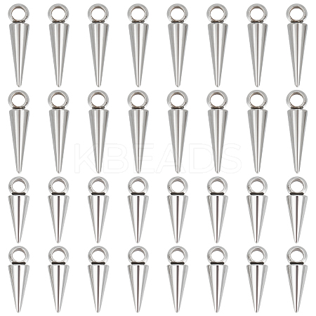 40Pcs 2 Style Stainless Steel Pendants STAS-UN0052-79-1