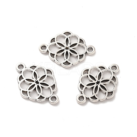 Tibetan Style Alloy Connector Charms TIBE-B001-51AS-1