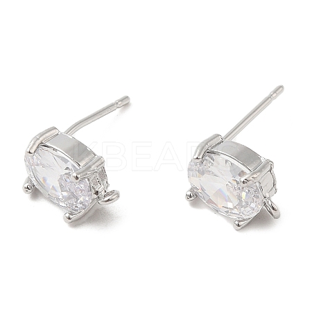 Brass Stud Earring Findings KK-F860-81P-1