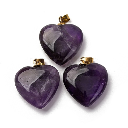Natural Amethyst Pendants G-G287-01G-10-1