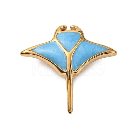 Ocean 304 Stainless Steel Enamel Pendants STAS-P395-01D-G-1