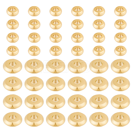 100Pcs 2 Style Brass Beads KK-DC0002-13-1