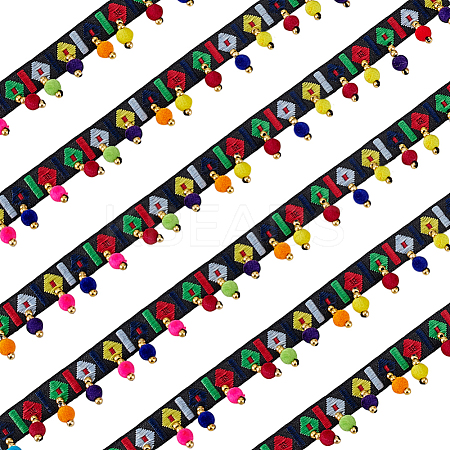 2 Yards Rhombus Pattern Vintage Jacquard Polyester Ribbon OCOR-PH0007-12A-1