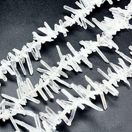 Natural Quartz Crystal Beads Strands G-P368-11-1